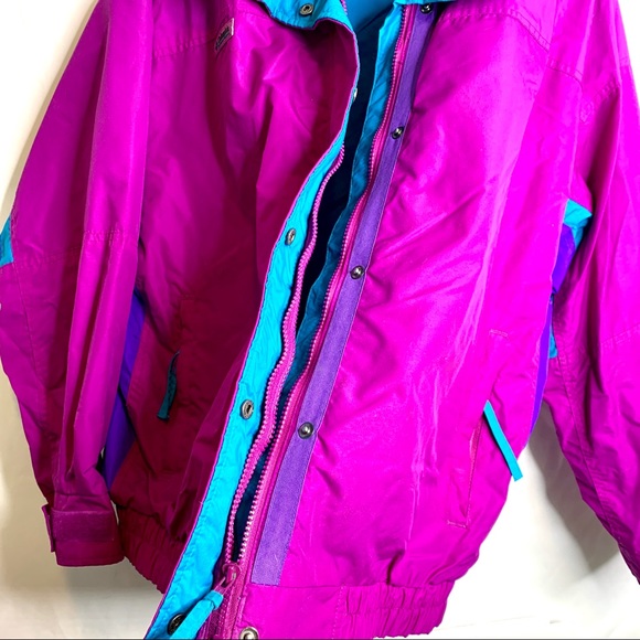throwback Columbia Windbreaker Purple xLarge - Picture 4 of 8